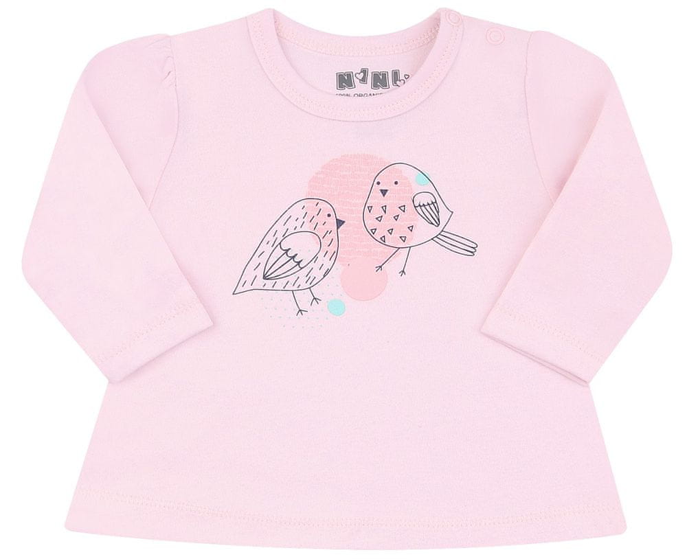 Nini dievčenské tričko z organickej bavlny ABN-2586 ružová 68